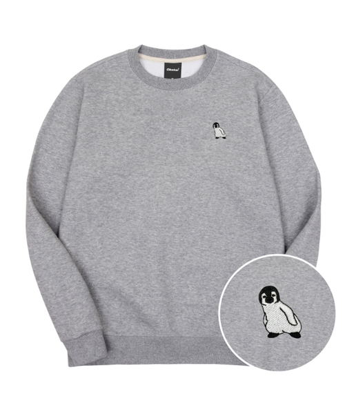 OKSTAR(オクスター)の「ペンギン刺繍裏起毛オーバーサイズスウェット(スウェット・レディース・グレー/ネイビー・MEDIUM/LARGE/X-LARGE/SMALL)」の2枚目の写真
