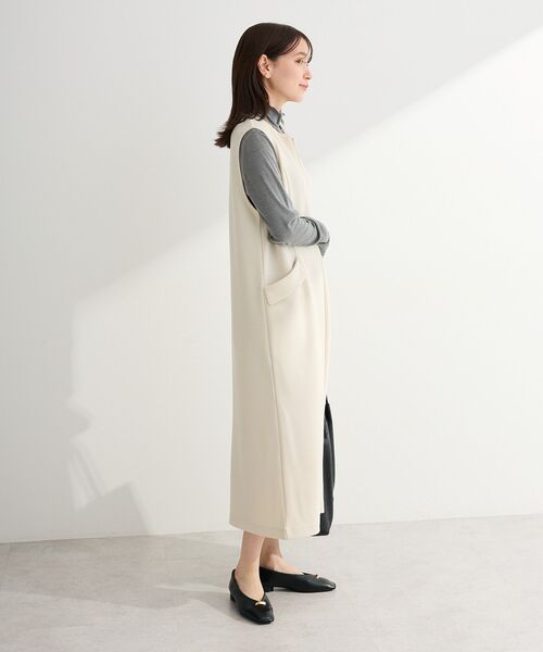 Green　Parks（グリーンパークス）の「ダンボールスキッパージャンパースカート（ジャンパースカート・レディース・杢グレー/ブラック/アイボリー・FREE）」の6枚目の写真