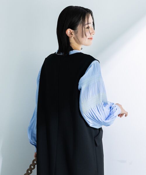 Green　Parks（グリーンパークス）の「ダンボールスキッパージャンパースカート（ジャンパースカート・レディース・杢グレー/ブラック/アイボリー・FREE）」の13枚目の写真