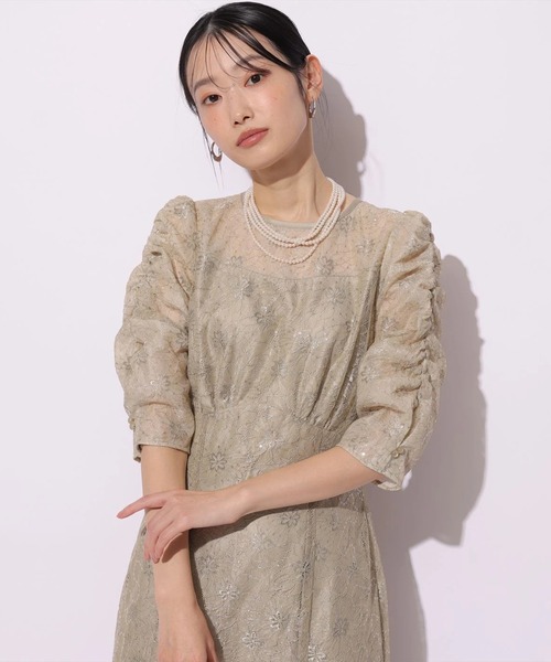 Mystrada(マイストラーダ)の「マーメイドレースドレス(ワンピース・レディース・ブルーグレー/グリーン系その他2/ブラック・38/36)」の21枚目の写真
