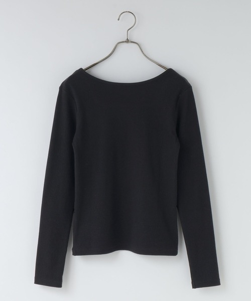 LOWRYS FARM（ローリーズファーム）の「リブタイトＬＳ  638371（Tシャツ/カットソー・レディース・ブラック/アイボリー/イエロー・FREE）」の4枚目の写真