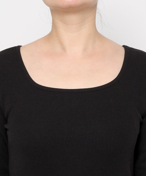 LOWRYS FARM（ローリーズファーム）の「リブタイトＬＳ  638371（Tシャツ/カットソー・レディース・ブラック/アイボリー/イエロー・FREE）」の8枚目の写真