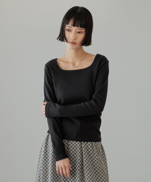 LOWRYS FARM(ローリーズファーム)の「リブタイトLS 638371(Tシャツ/カットソー・レディース・ブラック/アイボリー/イエロー/グレー・FREE)」の19枚目の写真