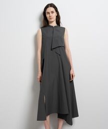 LANVIN en Bleu | ライトタフタアシンメトリーフレアワンピース(ワンピース)