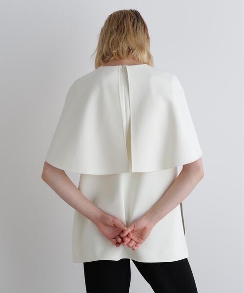 LE PHIL（ルフィル）の「◆ライトダンボールケープブラウス（シャツ/ブラウス・レディース・ブラック/ホワイト・F）」の9枚目の写真