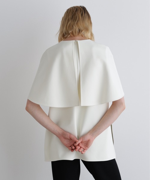 LE PHIL（ルフィル）の「◆ライトダンボールケープブラウス（シャツ/ブラウス・レディース・ブラック/ホワイト・F）」の16枚目の写真