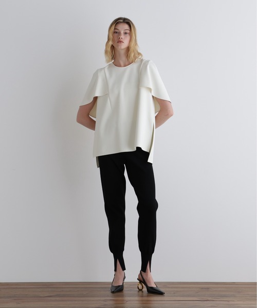 LE PHIL（ルフィル）の「◆ライトダンボールケープブラウス（シャツ/ブラウス・レディース・ブラック/ホワイト・F）」の18枚目の写真