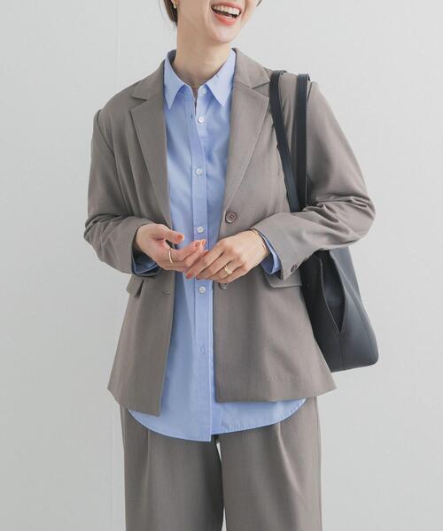 URBAN RESEARCH DOORS（アーバンリサーチドアーズ）の「『仁村紗和さん着用』『UR TECH』完声テーラードジャケット（その他アウター・レディース・ブラック/グレー系その他・FREE）」の6枚目の写真