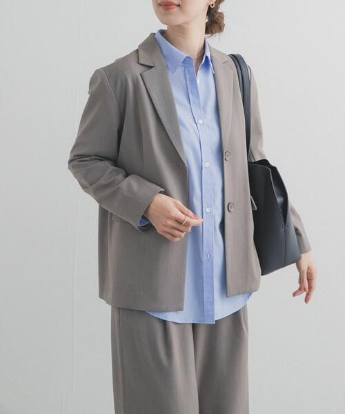 URBAN RESEARCH DOORS（アーバンリサーチドアーズ）の「『仁村紗和さん着用』『UR TECH』完声テーラードジャケット（その他アウター・レディース・ブラック/グレー系その他・FREE）」の7枚目の写真