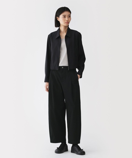 MUJI Labo（ムジラボ）の「〔MUJI Labo〕婦人　コットンキャンバス　タックバレルパンツ（その他パンツ・レディース・ブラック/オフホワイト・XL/L/M/S）」の11枚目の写真