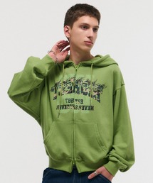 ILL'S（イルズ）の「CRASH LOGO GRAPHIC FULLZIP HOODIE   クラッシュロゴ カモ柄グラフィック フルジップ フーディー ダブルジップ メンズ レディース ユニセックス（スウェット）」