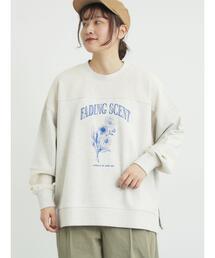 切替ミニ裏毛プリントスウェット