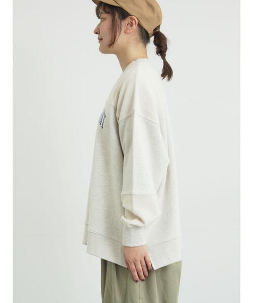 Samansa Mos2（サマンサ モスモス）の「切替ミニ裏毛プリントスウェット（Tシャツ/カットソー・レディース・オフホワイト/チャコールグレー/グレー・F）」の7枚目の写真