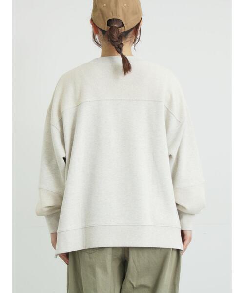 Samansa Mos2（サマンサ モスモス）の「切替ミニ裏毛プリントスウェット（Tシャツ/カットソー・レディース・オフホワイト/チャコールグレー/グレー・F）」の8枚目の写真