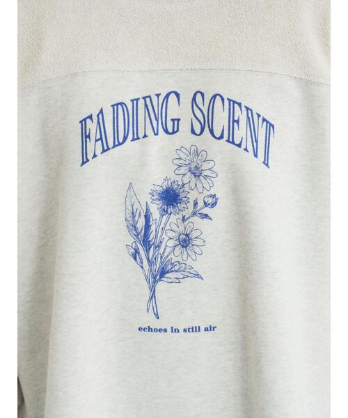 Samansa Mos2（サマンサ モスモス）の「切替ミニ裏毛プリントスウェット（Tシャツ/カットソー・レディース・オフホワイト/チャコールグレー/グレー・F）」の10枚目の写真