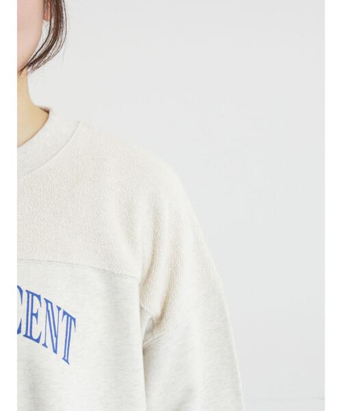 Samansa Mos2（サマンサ モスモス）の「切替ミニ裏毛プリントスウェット（Tシャツ/カットソー・レディース・オフホワイト/チャコールグレー/グレー・F）」の11枚目の写真