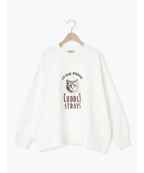 Samansa Mos2（サマンサ モスモス）の「切替ミニ裏毛プリントスウェット（Tシャツ/カットソー・レディース・オフホワイト/チャコールグレー/グレー・F）」の15枚目の写真