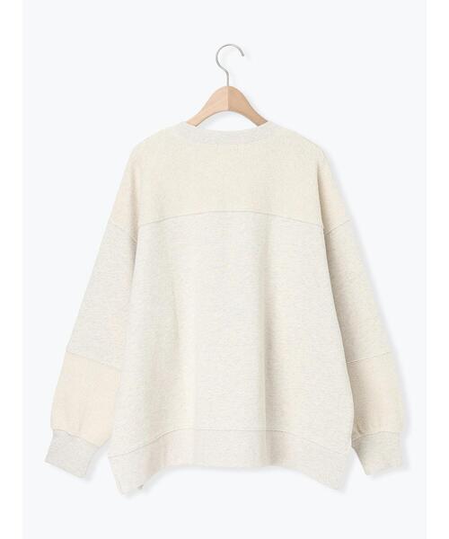 Samansa Mos2（サマンサ モスモス）の「切替ミニ裏毛プリントスウェット（Tシャツ/カットソー・レディース・オフホワイト/チャコールグレー/グレー・F）」の18枚目の写真