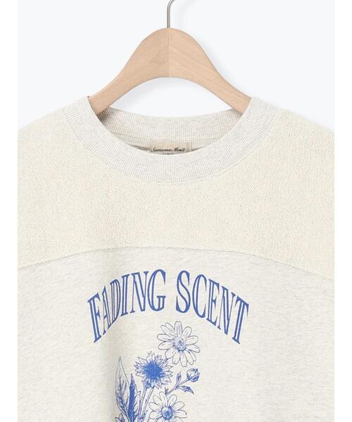 Samansa Mos2（サマンサ モスモス）の「切替ミニ裏毛プリントスウェット（Tシャツ/カットソー・レディース・オフホワイト/チャコールグレー/グレー・F）」の19枚目の写真