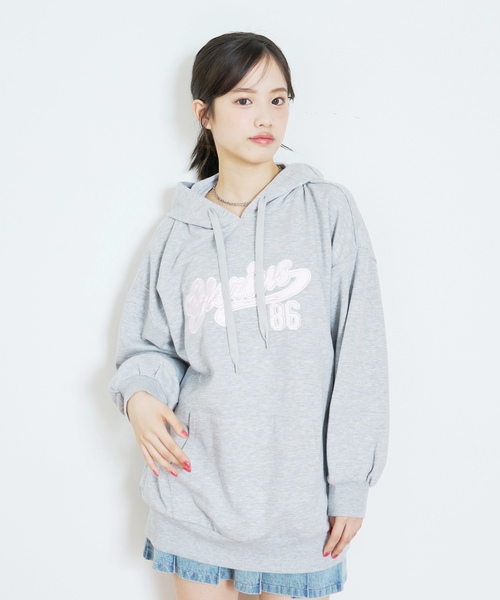 LOVETOXIC（ラブトキシック）の「【LTXC/綿100%】ロゴパーカチュニックワンピ（ワンピース・キッズ・ブラック/サックスブルー/ホワイト系その他/トップグレー・S:140cm/L:160cm/130cm/M:150cm）」の13枚目の写真