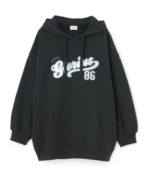 LOVETOXIC（ラブトキシック）の「【LTXC/綿100%】ロゴパーカチュニックワンピ（ワンピース・キッズ・ブラック/サックスブルー/ホワイト系その他/トップグレー・S:140cm/L:160cm/130cm/M:150cm）」の18枚目の写真