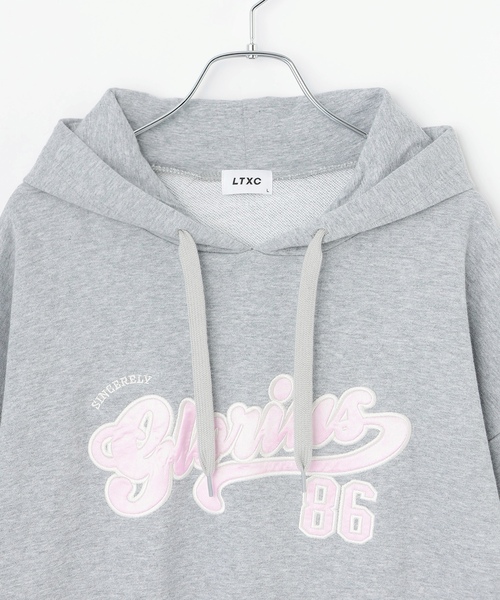 LOVETOXIC（ラブトキシック）の「【LTXC/綿100%】ロゴパーカチュニックワンピ（ワンピース・キッズ・ブラック/サックスブルー/ホワイト系その他/トップグレー・S:140cm/L:160cm/130cm/M:150cm）」の22枚目の写真