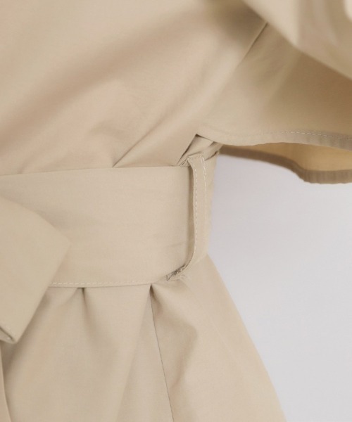 couture brooch（クチュールブローチ）の「【撥水・洗える】ハーフ トレンチコート（トレンチコート・レディース・ネイビー/ベージュ/アイボリー・40/42/38/36）」の6枚目の写真