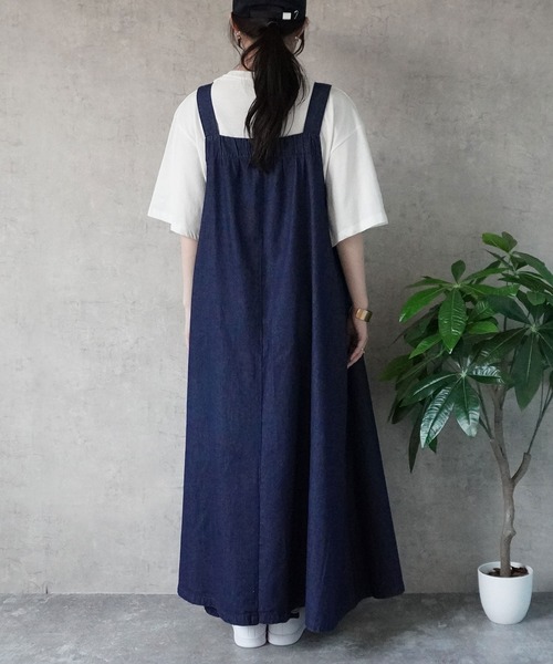 SELECT LEVERY（セレクトリベリー）の「デニムフレアジャンパースカート（デニムスカート・レディース・ブルー/ワンウォッシュ/ブラック・SMALL/MEDIUM/LARGE/X-LARGE）」の9枚目の写真