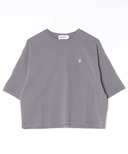 GYMPHLEX（ジムフレックス）の「Gymphlex/ジムフレックス　クルーネックショートスリーブプルオーバー　CREWNECK SHORTSLEEVE PULLOVER　GY-C0540 KTS（ウィメンズ）（Tシャツ/カットソー・レディース・ダークブルー/イエロー/グレー・14）」の2枚目の写真
