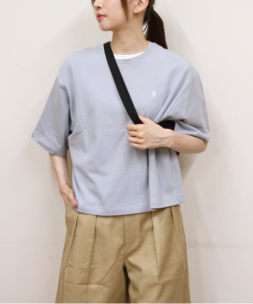 GYMPHLEX（ジムフレックス）の「Gymphlex/ジムフレックス　クルーネックショートスリーブプルオーバー　CREWNECK SHORTSLEEVE PULLOVER　GY-C0540 KTS（ウィメンズ）（Tシャツ/カットソー・レディース・ダークブルー/イエロー/グレー・14）」の4枚目の写真