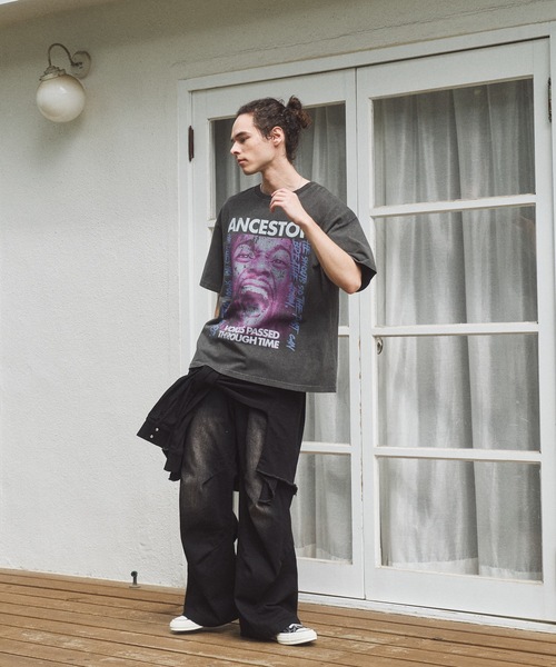 CASPER JOHN(キャスパージョン)の「Concept pigment T-shirts/コンセプトピグメントTシャツ(Tシャツ/カットソー・メンズ・ブラック系2/ブラック系4/ブラック系3/ブラック系1/ブラック系9/ブラック系8/ブラック系7/ブラック系6/ブラック系5・SMALL/X-SMALL/LARGE/MEDIUM)」の19枚目の写真