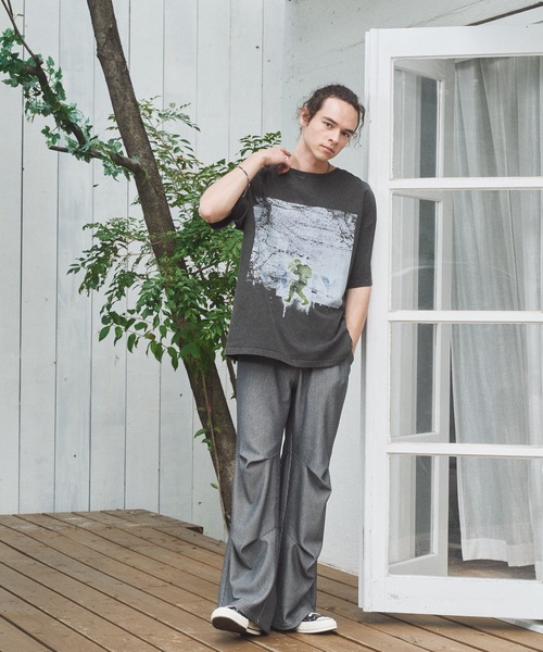 CASPER JOHN(キャスパージョン)の「Concept pigment T-shirts/コンセプトピグメントTシャツ(Tシャツ/カットソー・メンズ・ブラック系2/ブラック系4/ブラック系3/ブラック系1/ブラック系9/ブラック系8/ブラック系7/ブラック系6/ブラック系5・SMALL/X-SMALL/LARGE/MEDIUM)」の21枚目の写真