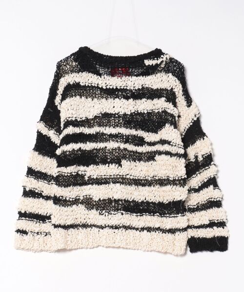 Vivienne Westwood(ヴィヴィアンウエストウッド)の「スラブテープ タッセルストライプニットカーディガン(カーディガン/ボレロ・レディース・グリーン系その他2/ブラック系その他・FREE)」の3枚目の写真