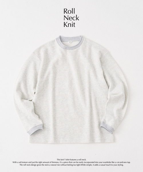 417 EDIFICE（フォーワンセブンエディフィス）の「ロールネック ニットクルー（Tシャツ/カットソー・メンズ・イエロー/オレンジ/ブルー系その他/ライトグレー/ブラック・LARGE/MEDIUM）」の3枚目の写真