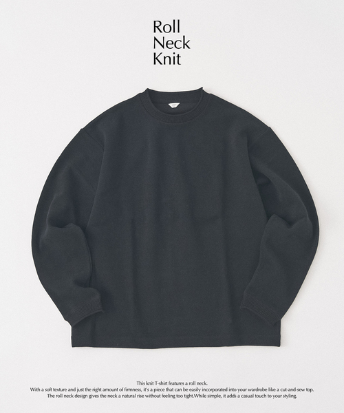 417 EDIFICE（フォーワンセブンエディフィス）の「ロールネック ニットクルー（Tシャツ/カットソー・メンズ・イエロー/オレンジ/ブルー系その他/ライトグレー/ブラック・LARGE/MEDIUM）」の2枚目の写真