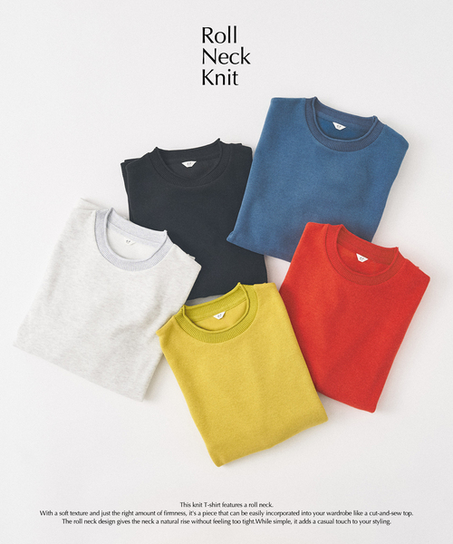 417 EDIFICE（フォーワンセブンエディフィス）の「ロールネック ニットクルー（Tシャツ/カットソー・メンズ・イエロー/オレンジ/ブルー系その他/ライトグレー/ブラック・LARGE/MEDIUM）」の8枚目の写真