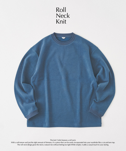 417 EDIFICE(フォーワンセブンエディフィス)の「ロールネック ニットクルー(Tシャツ/カットソー・メンズ・イエロー/オレンジ/ブルー系その他/ライトグレー/ブラック・LARGE/MEDIUM)」の7枚目の写真