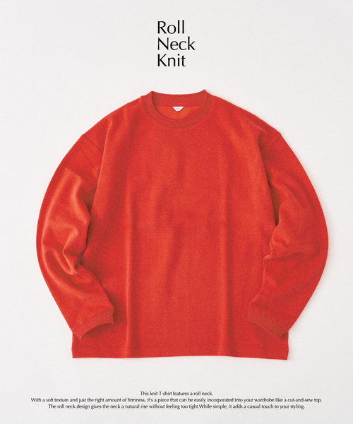 417 EDIFICE(フォーワンセブンエディフィス)の「ロールネック ニットクルー(Tシャツ/カットソー・メンズ・イエロー/オレンジ/ブルー系その他/ライトグレー/ブラック・LARGE/MEDIUM)」の8枚目の写真