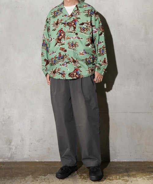 TOWNCRAFT(タウンクラフト)の「TOWNCRAFT / タウンクラフト PRINTED PAJAMA JACKET パジャマ プリント シャツジャケット(シャツ/ブラウス・メンズ・ブルー/その他1/グリーン・LARGE/MEDIUM)」の20枚目の写真
