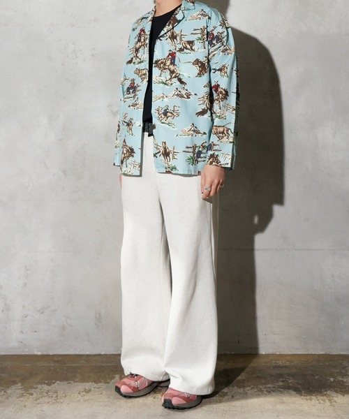 TOWNCRAFT(タウンクラフト)の「TOWNCRAFT / タウンクラフト PRINTED PAJAMA JACKET パジャマ プリント シャツジャケット(シャツ/ブラウス・メンズ・ブルー/その他1/グリーン・LARGE/MEDIUM)」の22枚目の写真