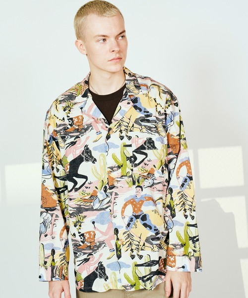 TOWNCRAFT(タウンクラフト)の「TOWNCRAFT / タウンクラフト PRINTED PAJAMA JACKET パジャマ プリント シャツジャケット(シャツ/ブラウス・メンズ・ブルー/その他1/グリーン・LARGE/MEDIUM)」の17枚目の写真