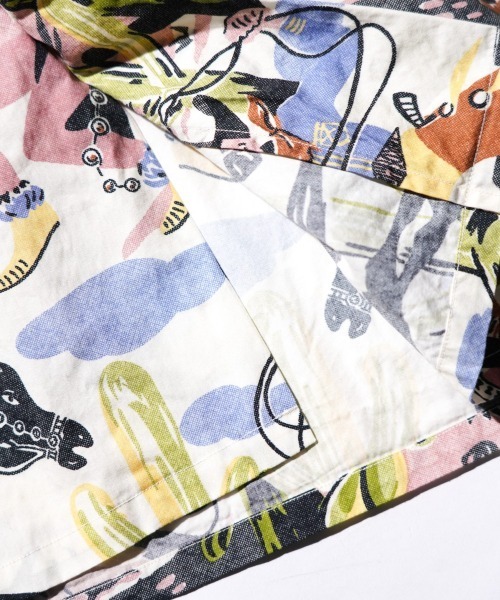 TOWNCRAFT(タウンクラフト)の「TOWNCRAFT / タウンクラフト PRINTED PAJAMA JACKET パジャマ プリント シャツジャケット(シャツ/ブラウス・メンズ・ブルー/その他1/グリーン・LARGE/MEDIUM)」の6枚目の写真