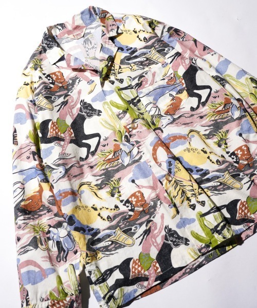 TOWNCRAFT(タウンクラフト)の「TOWNCRAFT / タウンクラフト PRINTED PAJAMA JACKET パジャマ プリント シャツジャケット(シャツ/ブラウス・メンズ・ブルー/その他1/グリーン・LARGE/MEDIUM)」の8枚目の写真