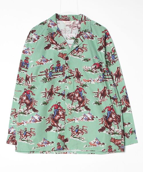 TOWNCRAFT(タウンクラフト)の「TOWNCRAFT / タウンクラフト PRINTED PAJAMA JACKET パジャマ プリント シャツジャケット(シャツ/ブラウス・メンズ・ブルー/その他1/グリーン・LARGE/MEDIUM)」の10枚目の写真