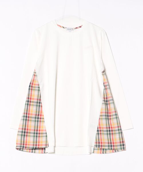 Arnold Palmer(アーノルドパーマー)の「パーマーチェック ドッキング プルオーバー(Tシャツ/カットソー・レディース・オフホワイト/ライトブルー/ネイビー・M/L/S)」の7枚目の写真