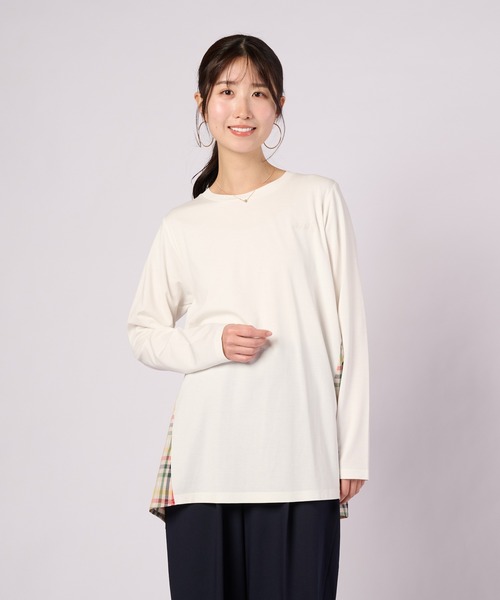 Arnold Palmer(アーノルドパーマー)の「パーマーチェック ドッキング プルオーバー(Tシャツ/カットソー・レディース・オフホワイト/ライトブルー/ネイビー・M/L/S)」の15枚目の写真