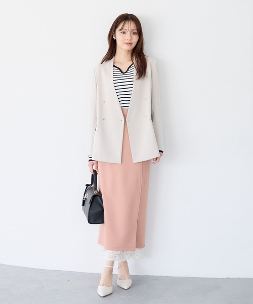 Andemiu(アンデミュウ)の「【2set】レースIラインスカート639325(スカート・レディース・ライトベージュ/ピンク/ネイビー・MEDIUM/SMALL)」の20枚目の写真