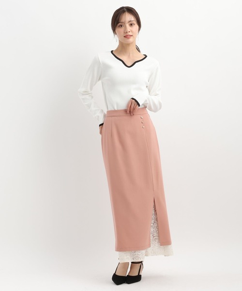Andemiu(アンデミュウ)の「【2set】レースIラインスカート639325(スカート・レディース・ライトベージュ/ピンク/ネイビー・MEDIUM/SMALL)」の21枚目の写真