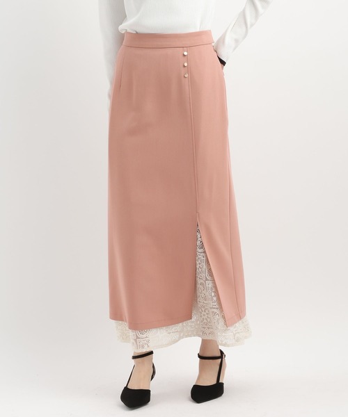 Andemiu(アンデミュウ)の「【2set】レースIラインスカート639325(スカート・レディース・ライトベージュ/ピンク/ネイビー・MEDIUM/SMALL)」の14枚目の写真