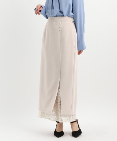 Andemiu(アンデミュウ)の「【2set】レースIラインスカート639325(スカート・レディース・ライトベージュ/ピンク/ネイビー・MEDIUM/SMALL)」の15枚目の写真